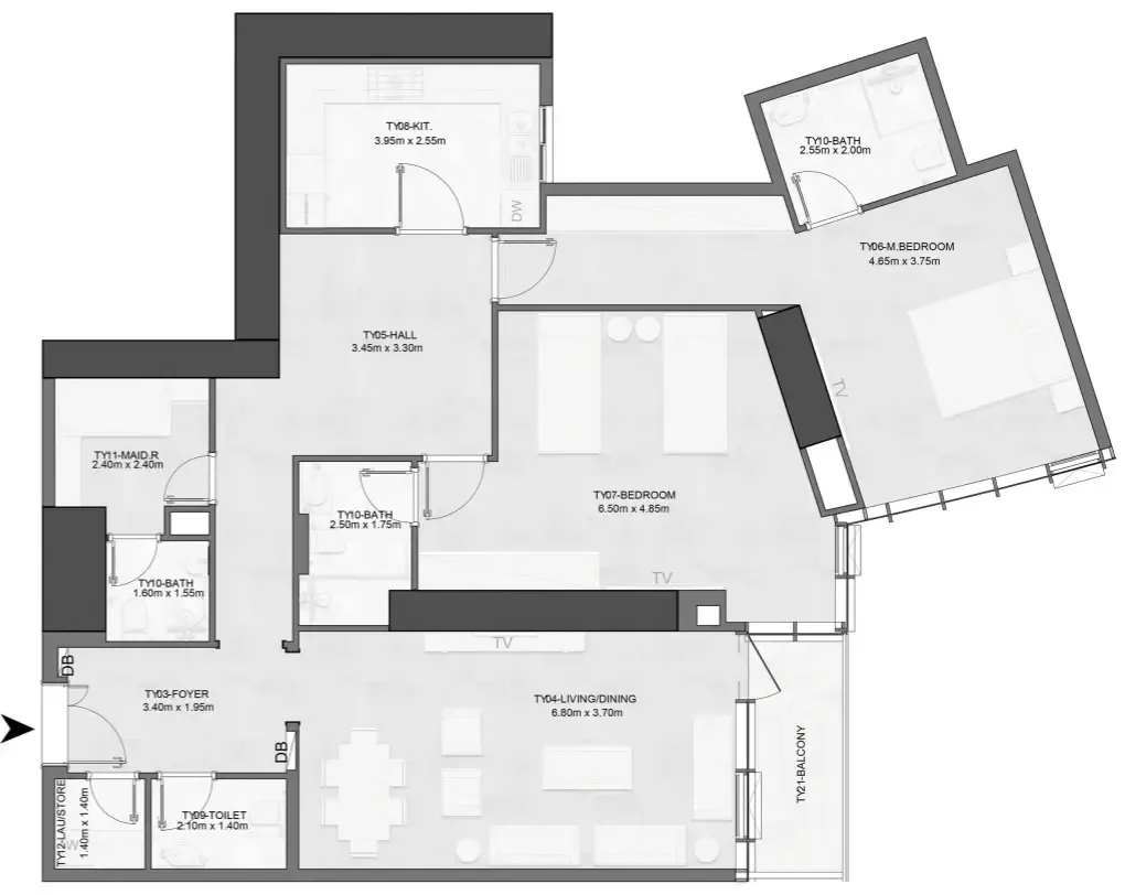 Albatha Real Estate Joud Tower floor plan