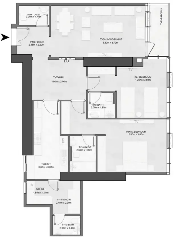 Albatha Real Estate Joud Tower floor plan