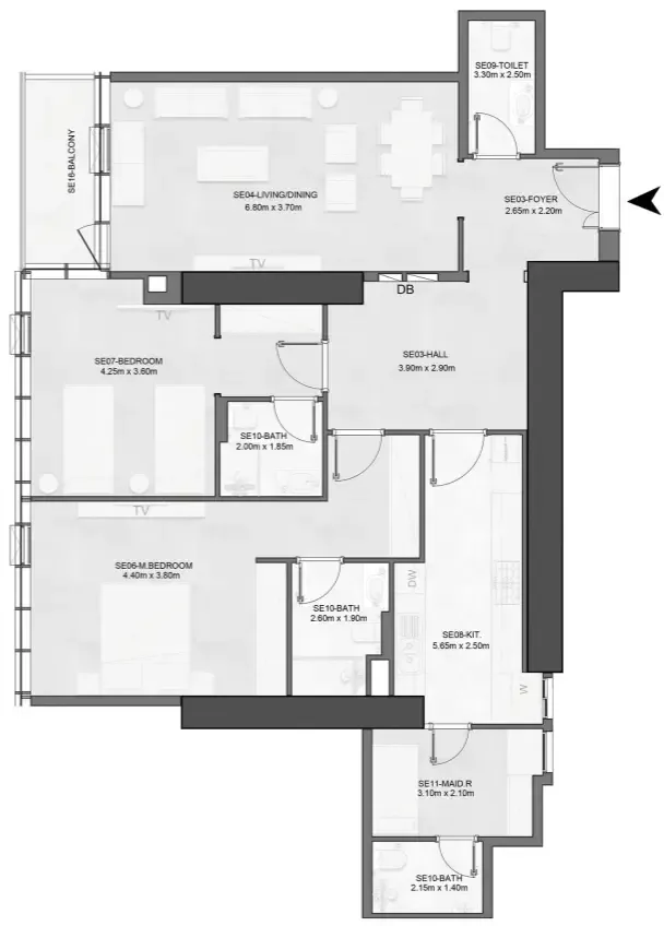 Albatha Real Estate Joud Tower floor plan