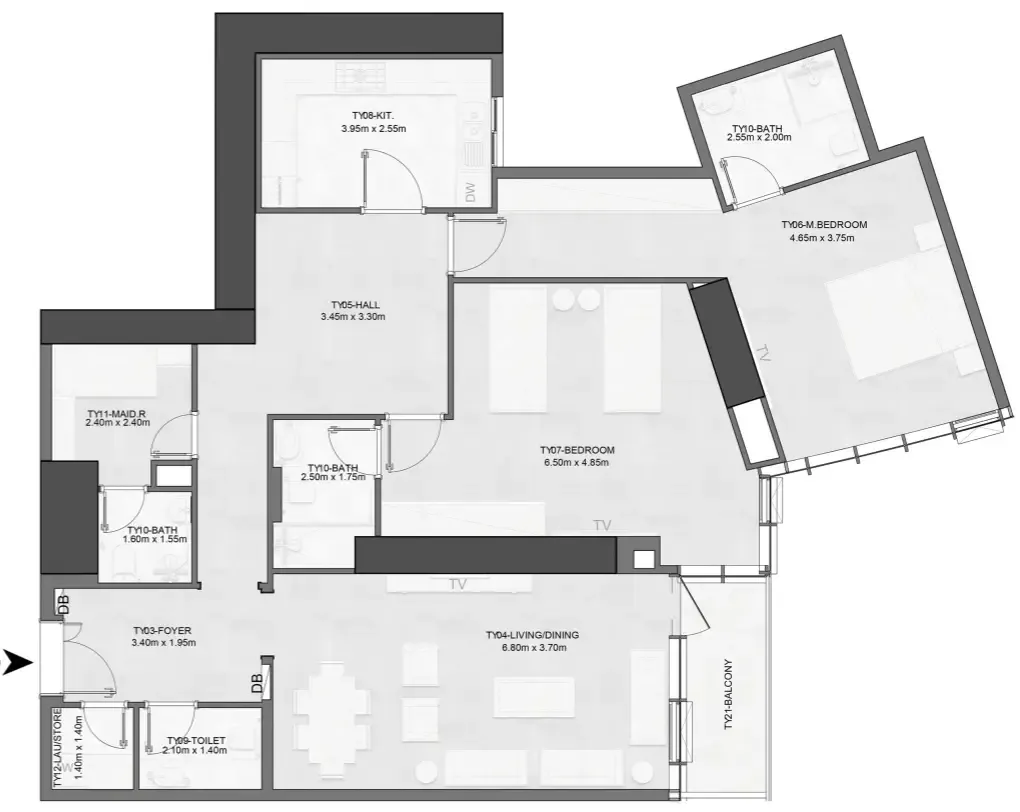 Albatha Real Estate Joud Tower floor plan