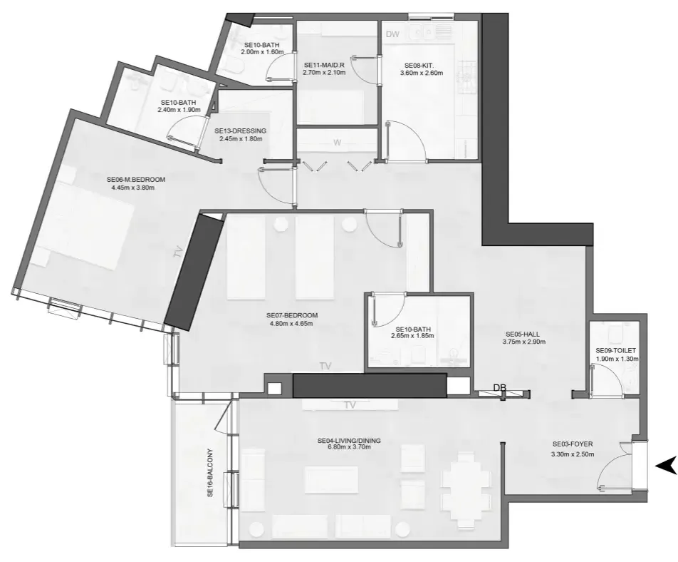 Albatha Real Estate Joud Tower floor plan