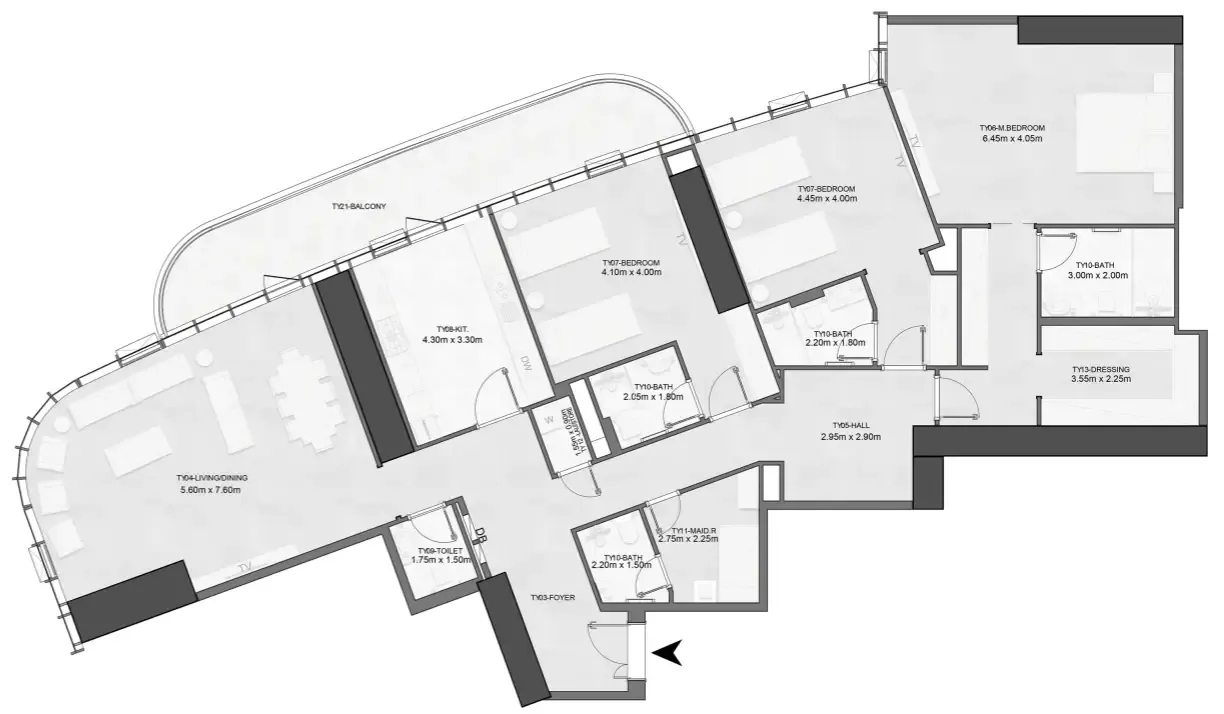 Albatha Real Estate Joud Tower floor plan