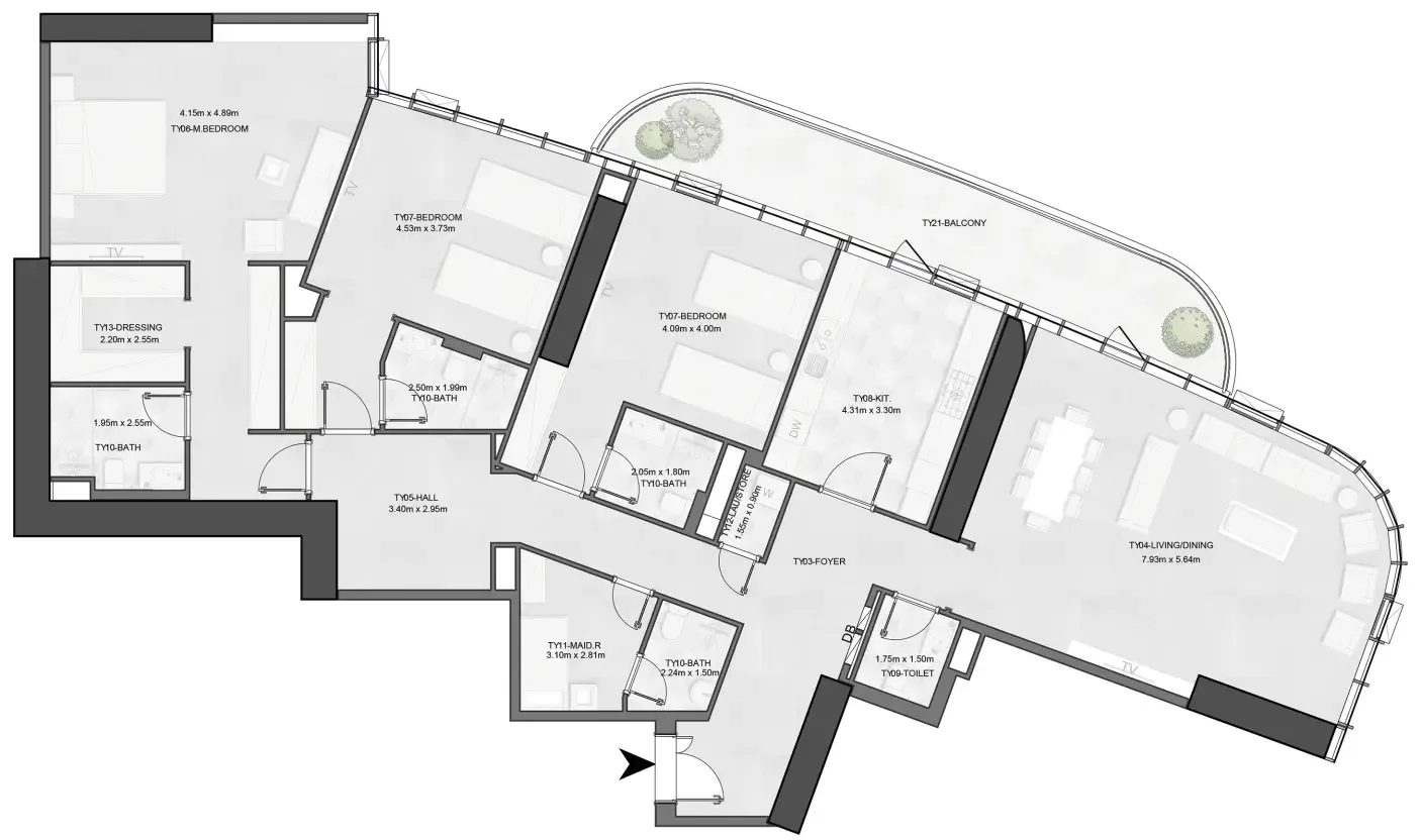Albatha Real Estate Joud Tower floor plan