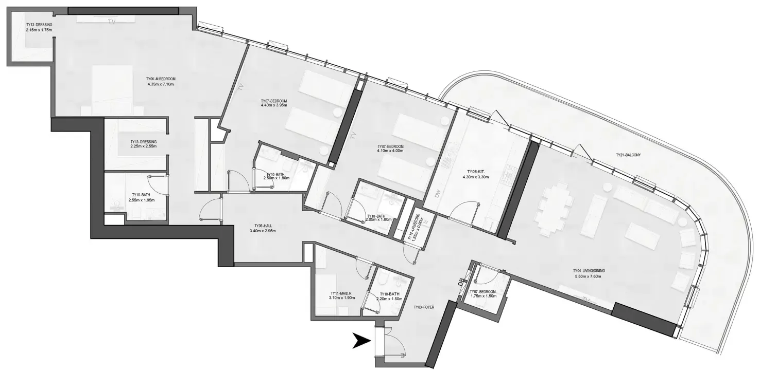 Albatha Real Estate Joud Tower floor plan