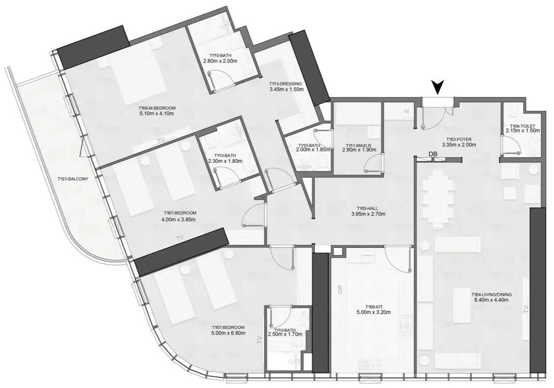 Albatha Real Estate Joud Tower floor plan