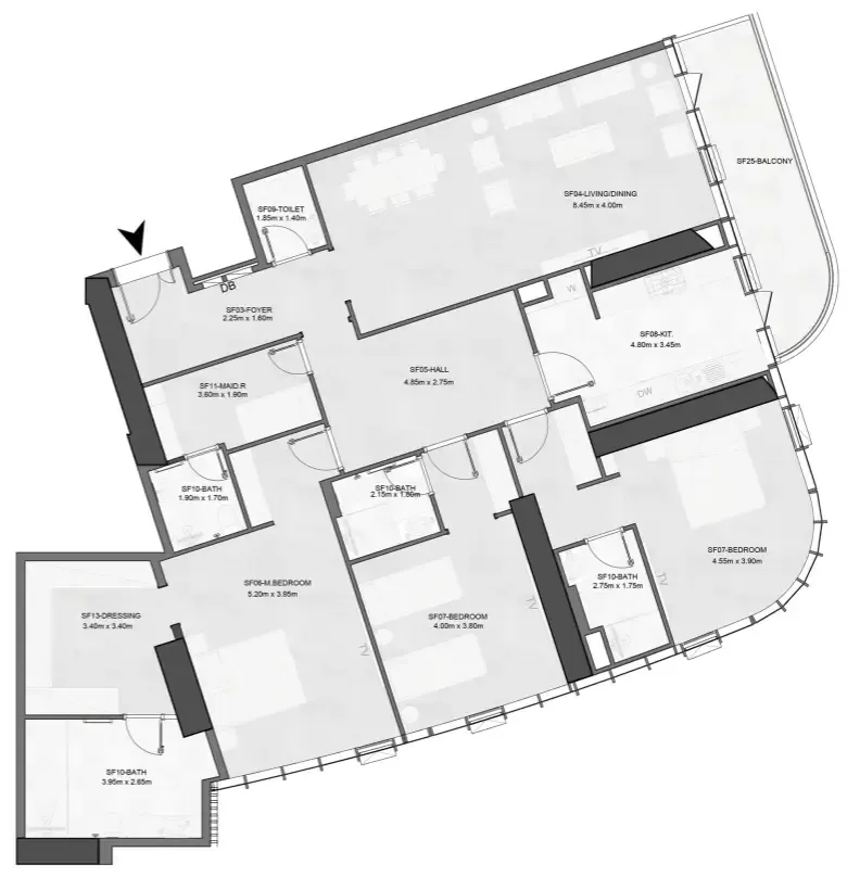 Albatha Real Estate Joud Tower floor plan