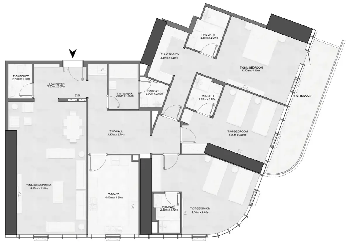 Albatha Real Estate Joud Tower floor plan