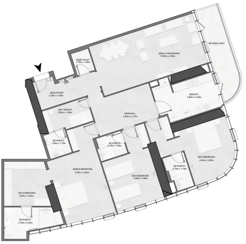 Albatha Real Estate Joud Tower floor plan
