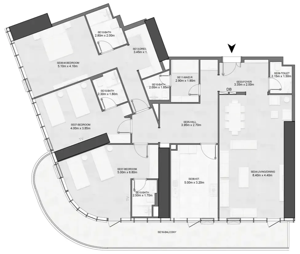 Albatha Real Estate Joud Tower floor plan