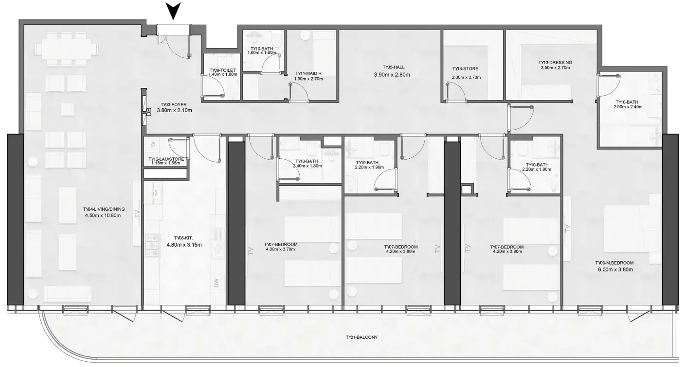 Albatha Real Estate Joud Tower floor plan