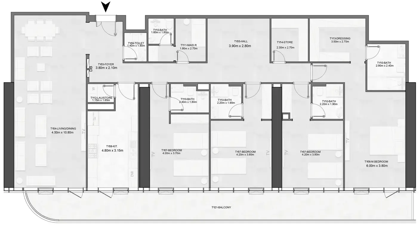 Albatha Real Estate Joud Tower floor plan
