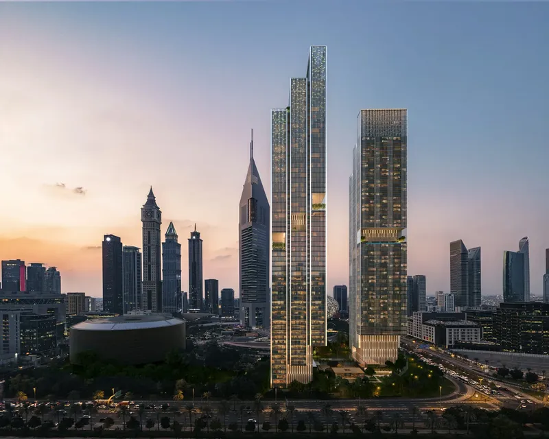 Exterior at Jumeirah Residences Emirates Towers in DIFC (Dubai International Financial Center)