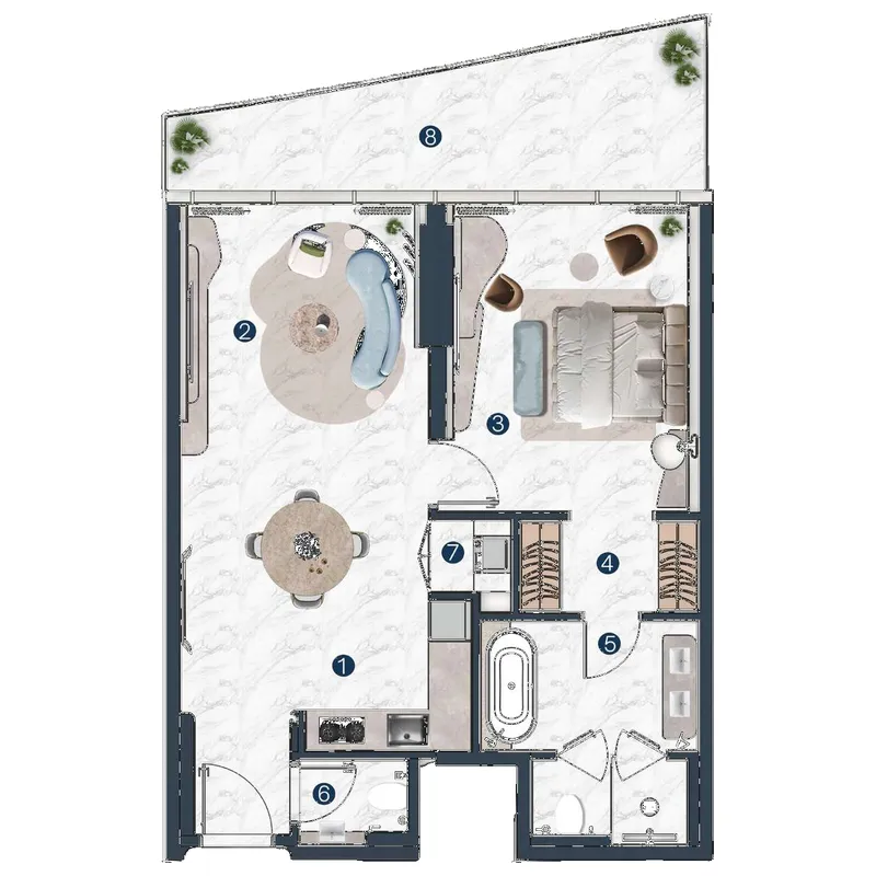The Luxe La Mazzoni floor plan