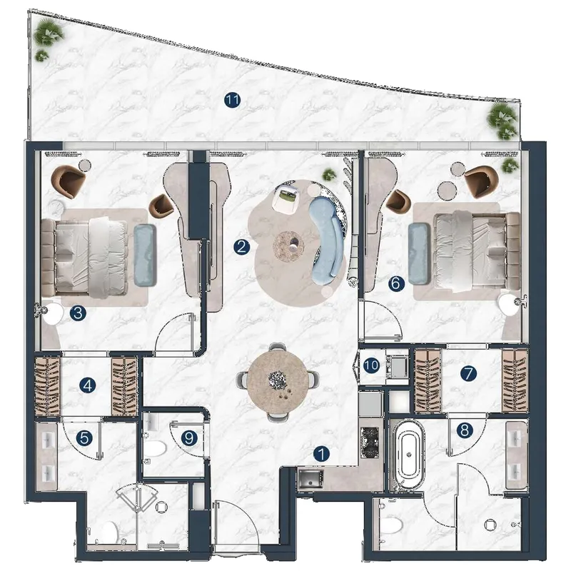 The Luxe La Mazzoni floor plan