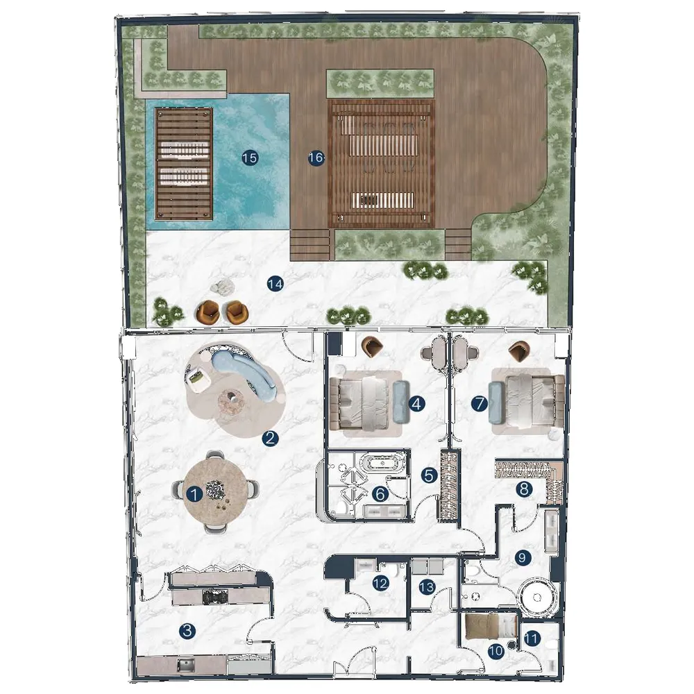 The Luxe La Mazzoni floor plan