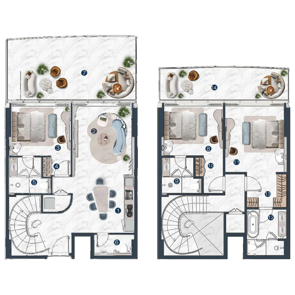 The Luxe La Mazzoni floor plan