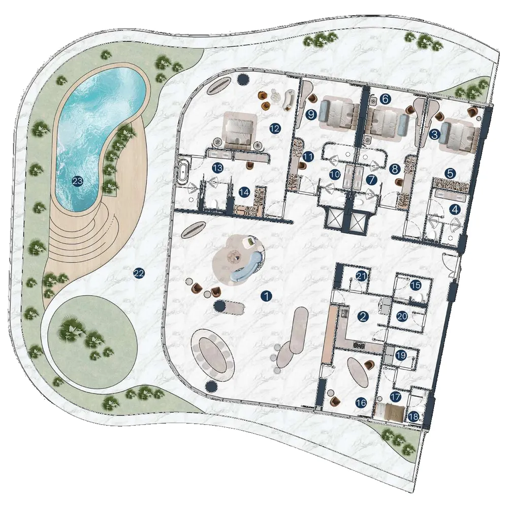 The Luxe La Mazzoni floor plan
