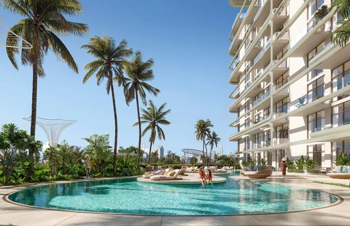 Lagoon Pool And Loungers amenity image at Arka Enclave Residences by Atmosphere Living
