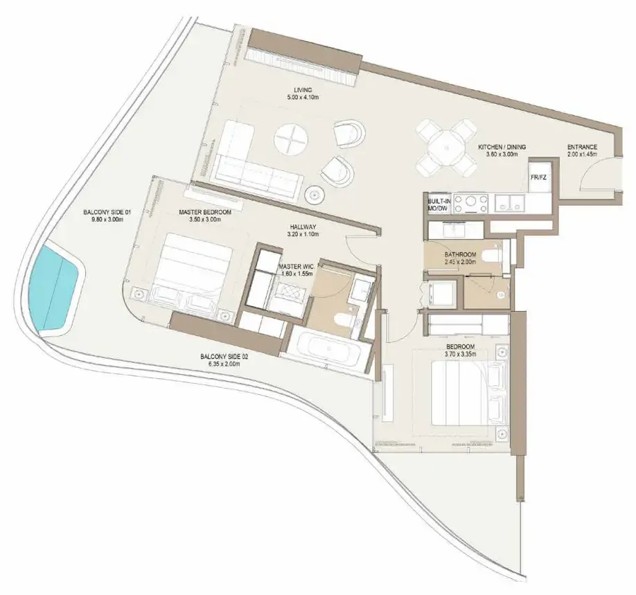 One Development Laguna Residence floor plan