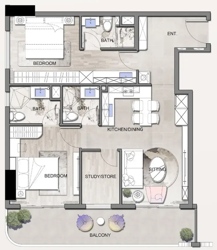Lion Stone Properties Listone Residence floor plan