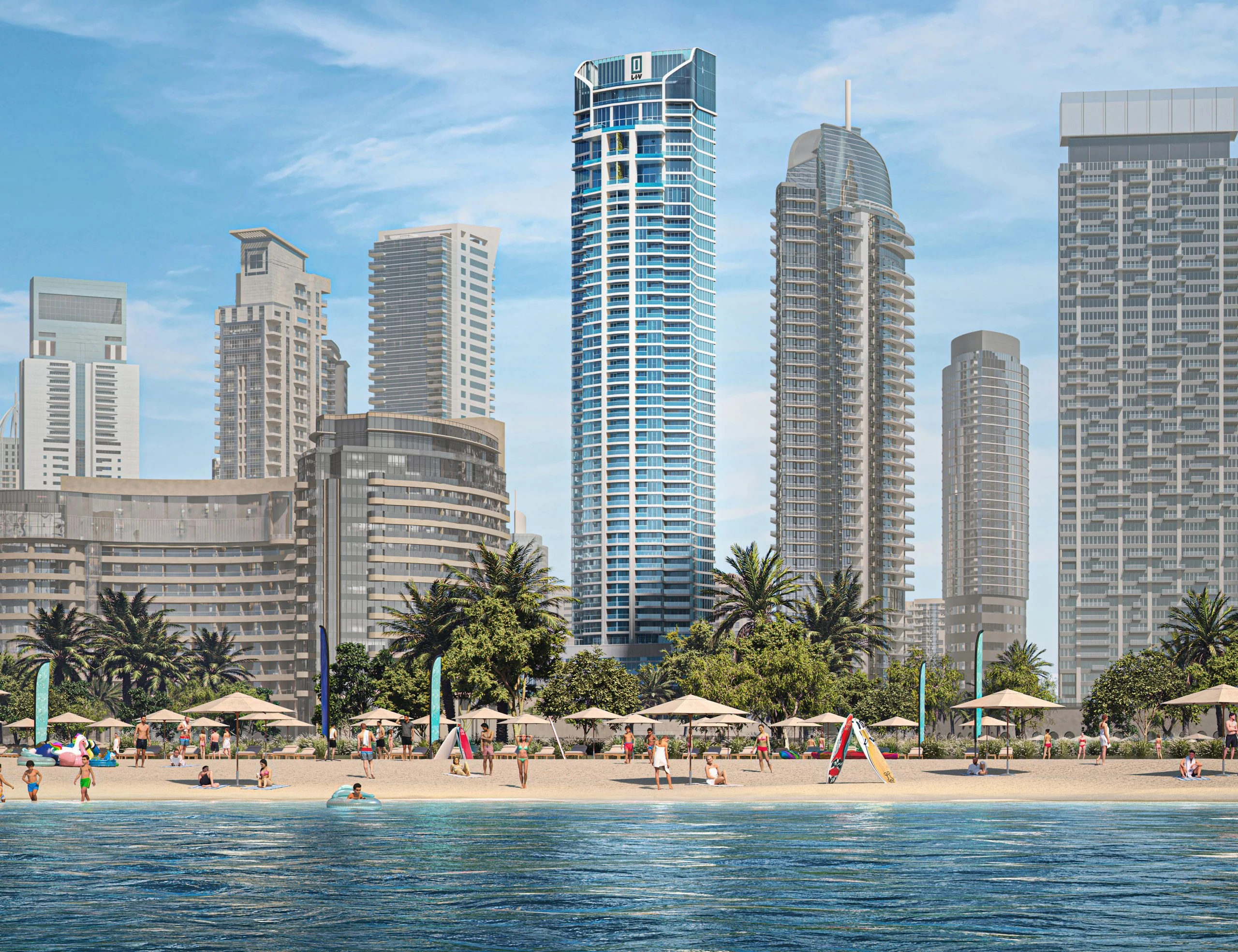 Jumeirah Beach Residence (JBR) area in Dubai
