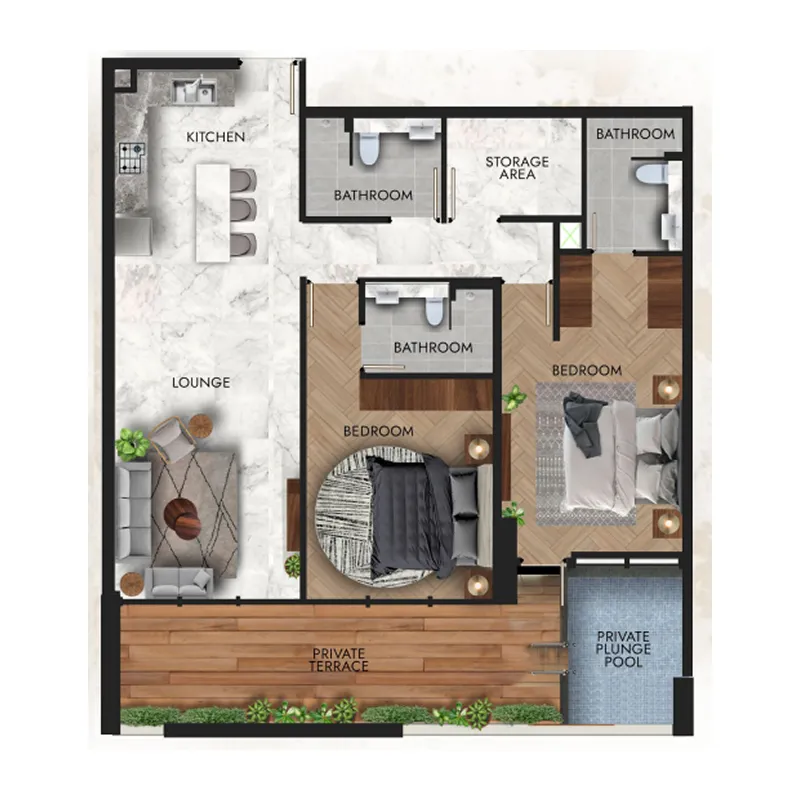 Lucky Aeon Lucky Royale Residence floor plan
