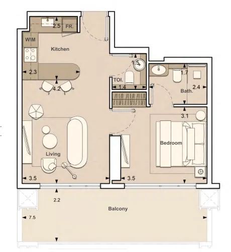 S and S Lume Residences floor plan
