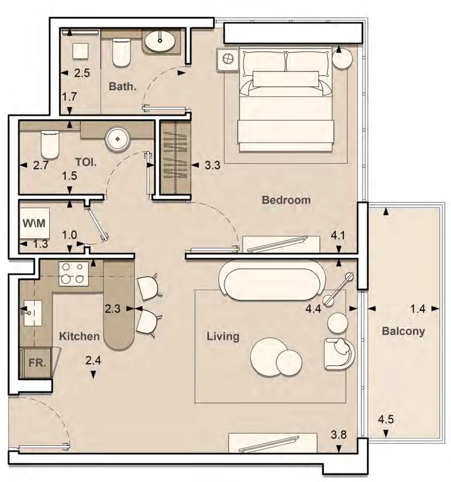 S and S Lume Residences floor plan