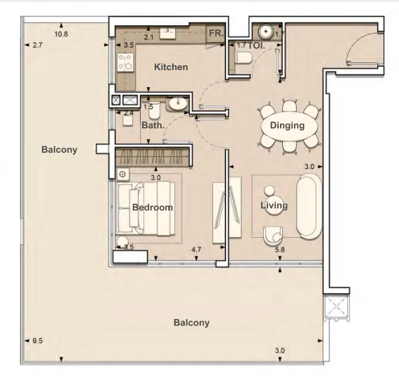 S and S Lume Residences floor plan