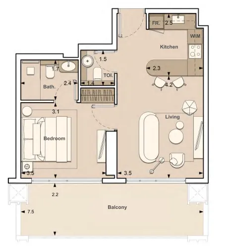 S and S Lume Residences floor plan