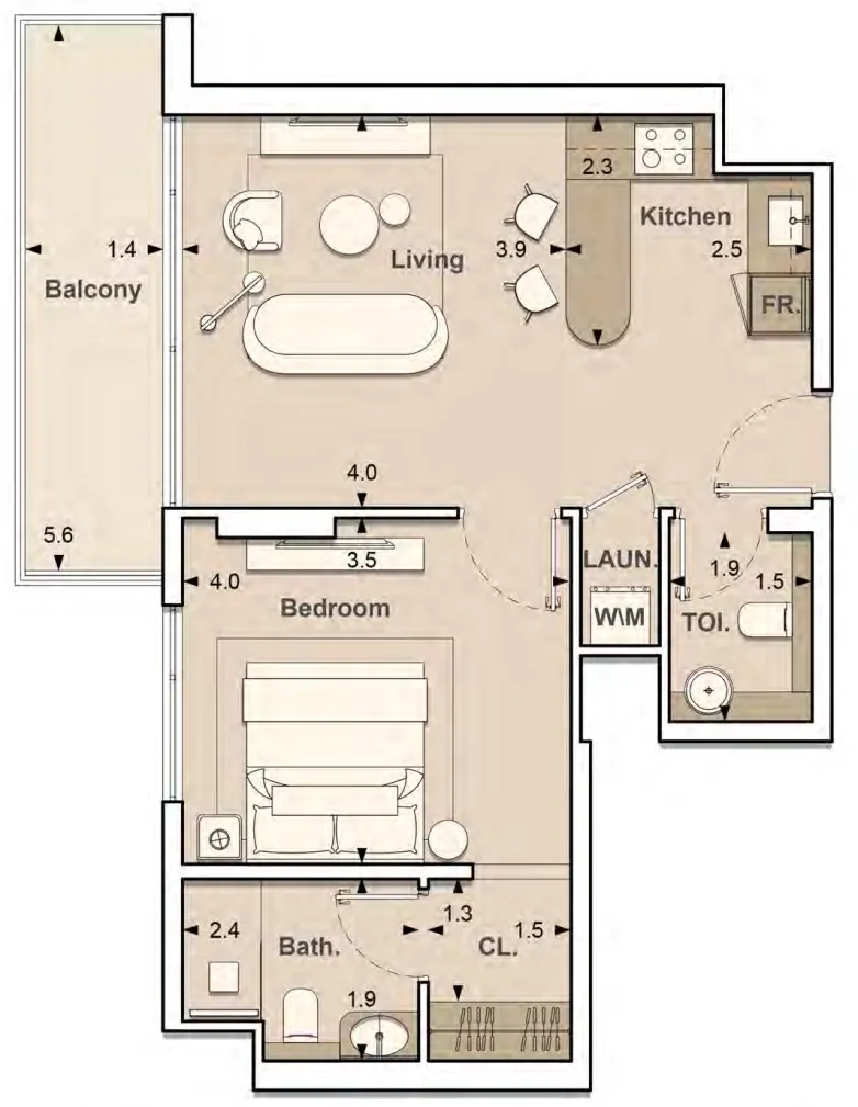 S and S Lume Residences floor plan
