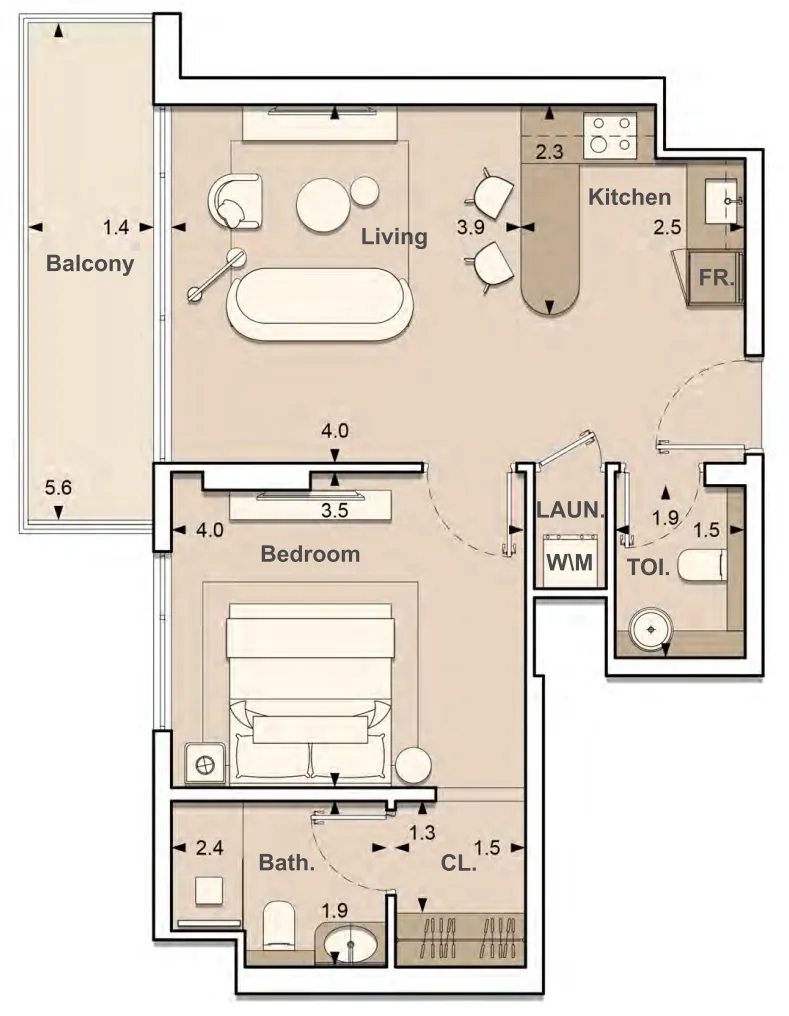 S and S Lume Residences floor plan