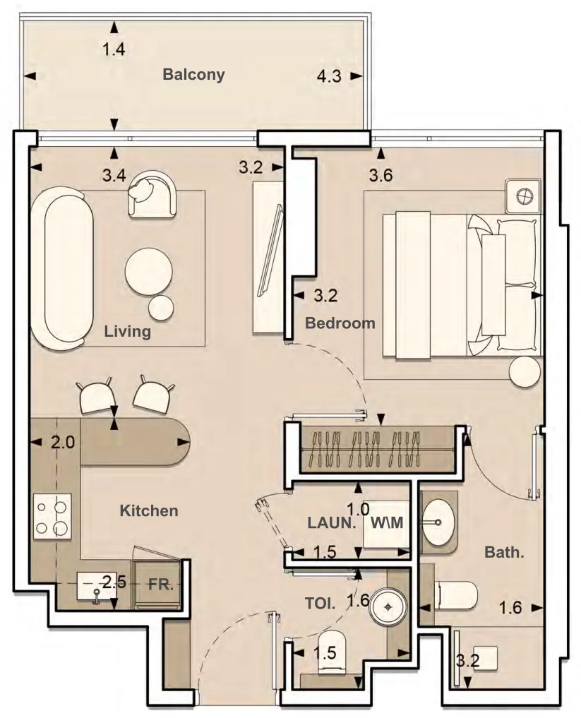 S and S Lume Residences floor plan