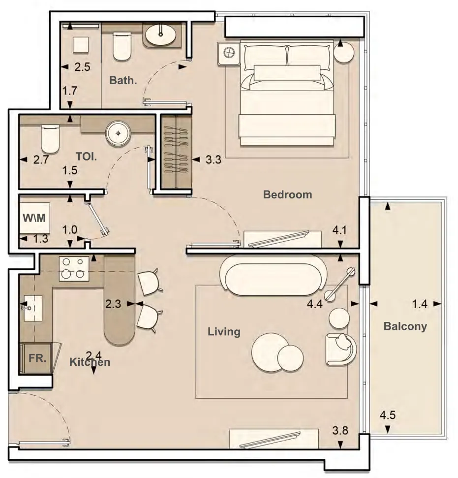 S and S Lume Residences floor plan
