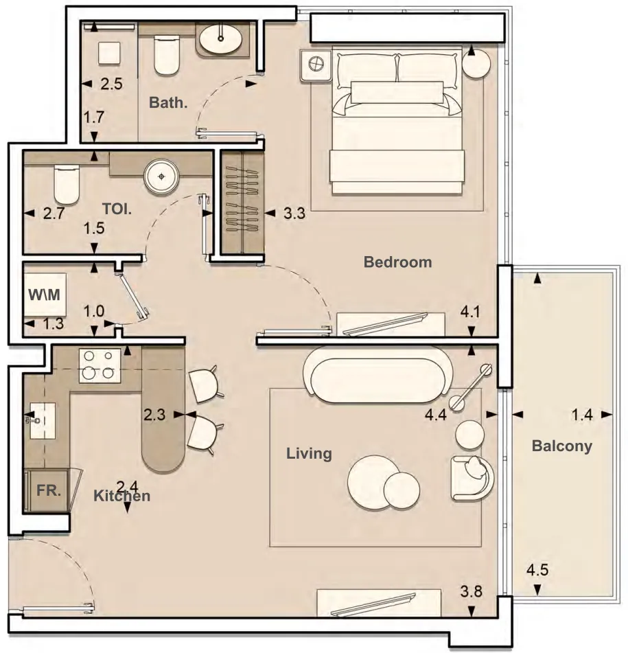 S and S Lume Residences floor plan