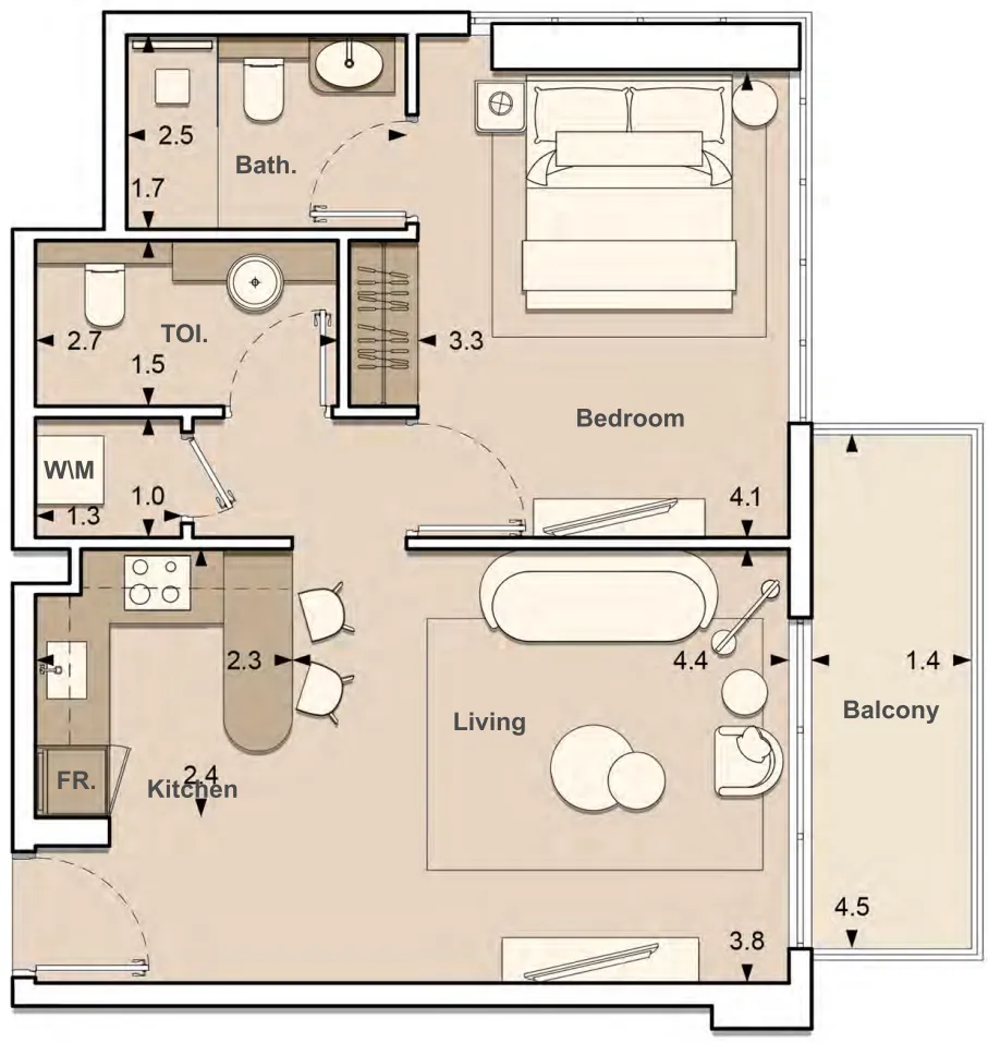 S and S Lume Residences floor plan