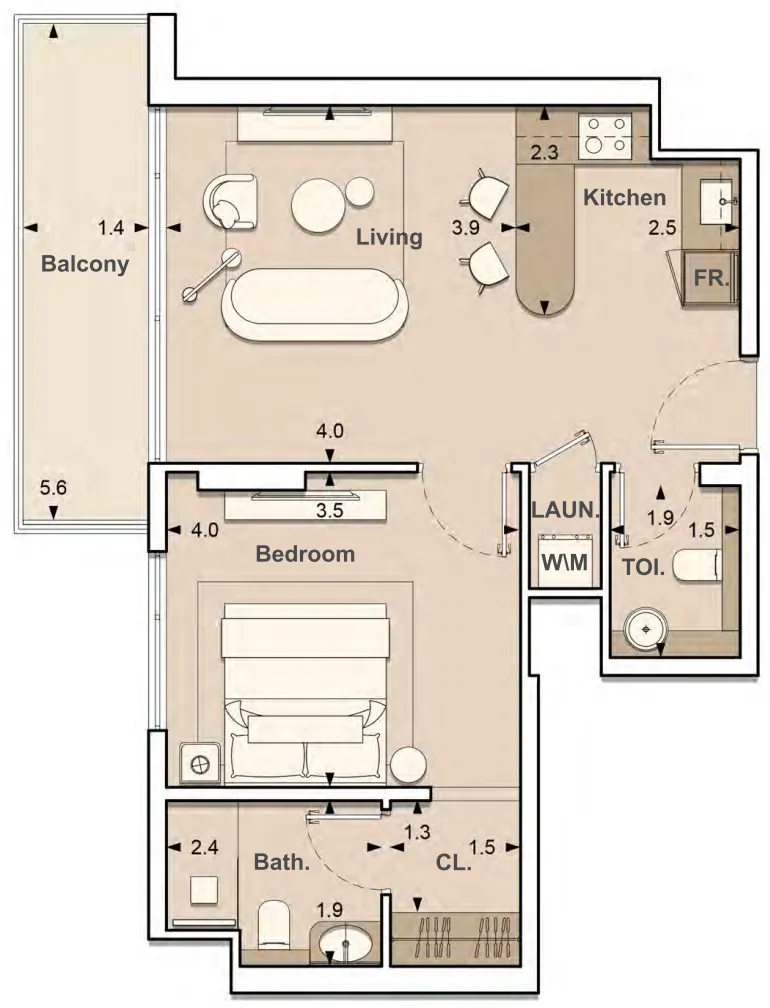 S and S Lume Residences floor plan