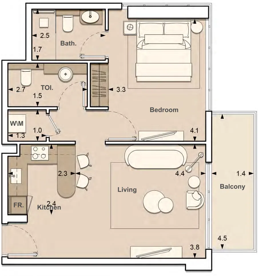 S and S Lume Residences floor plan