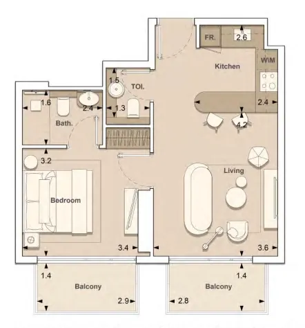 S and S Lume Residences floor plan