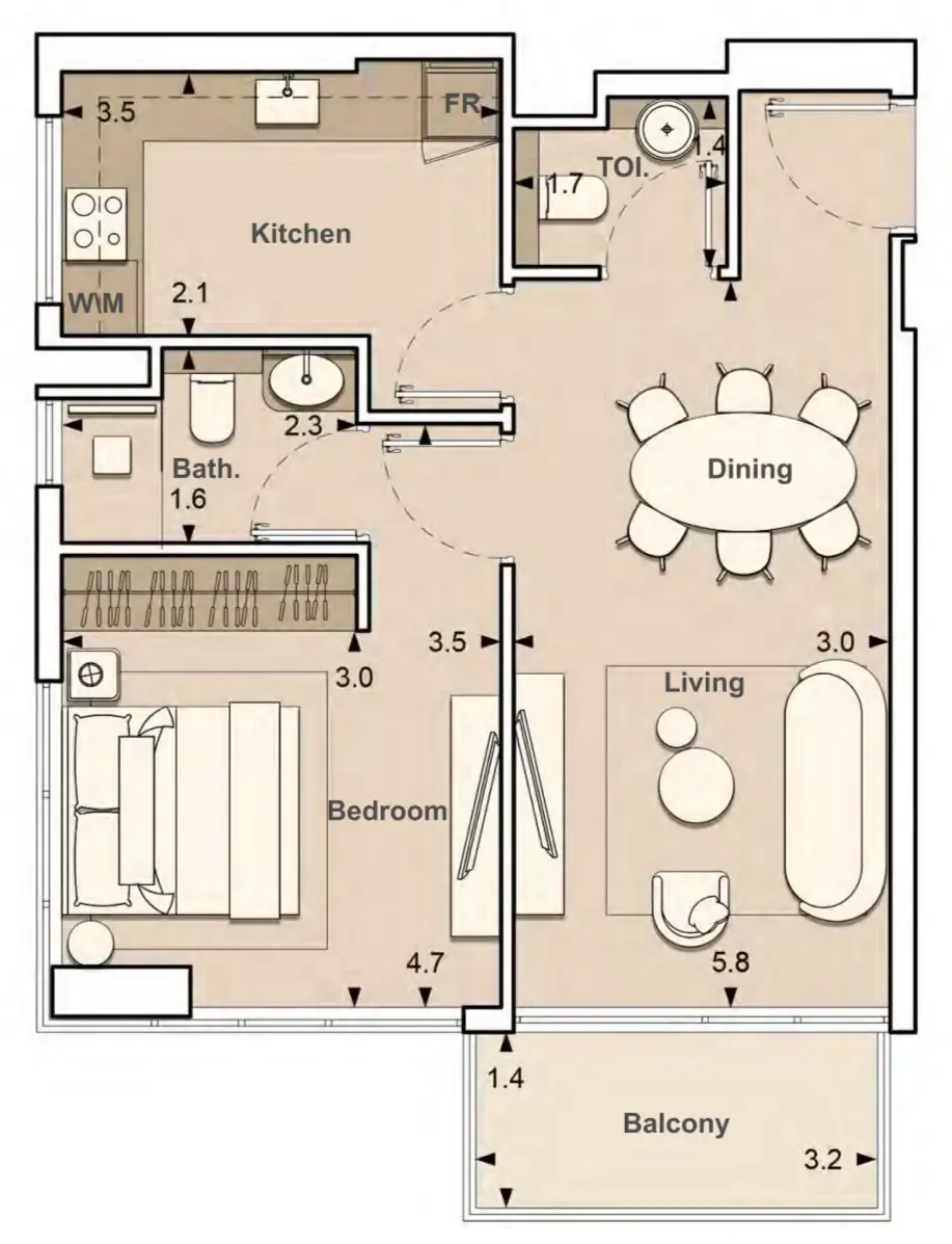 S and S Lume Residences floor plan