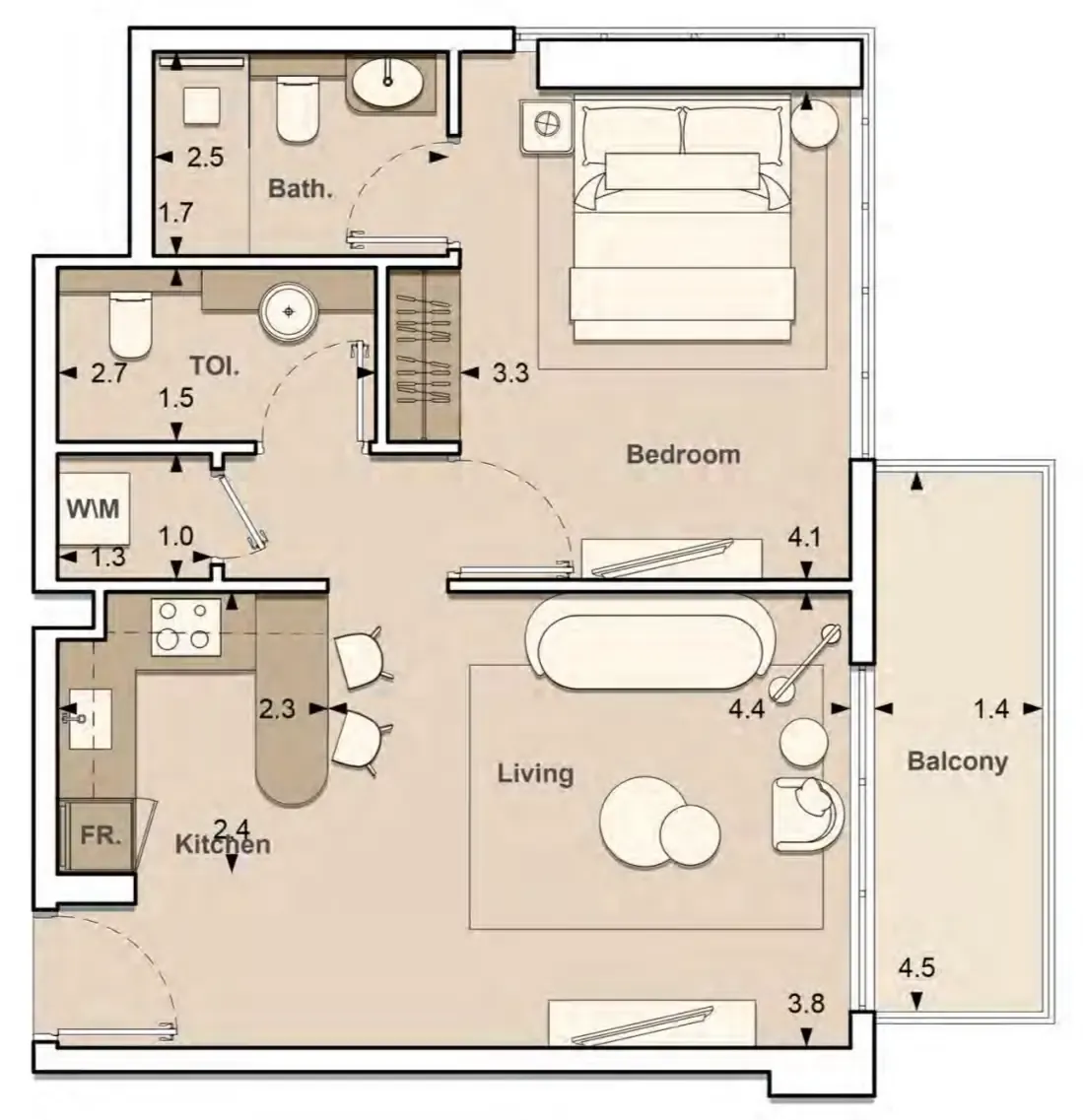 S and S Lume Residences floor plan