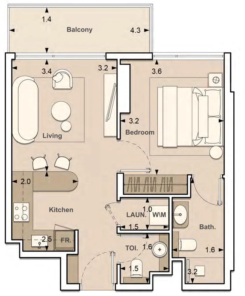 S and S Lume Residences floor plan