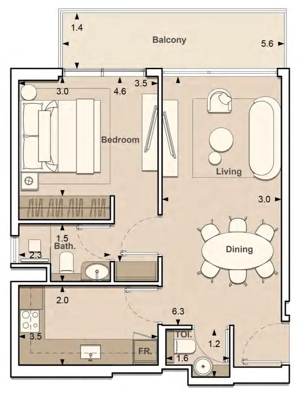 S and S Lume Residences floor plan