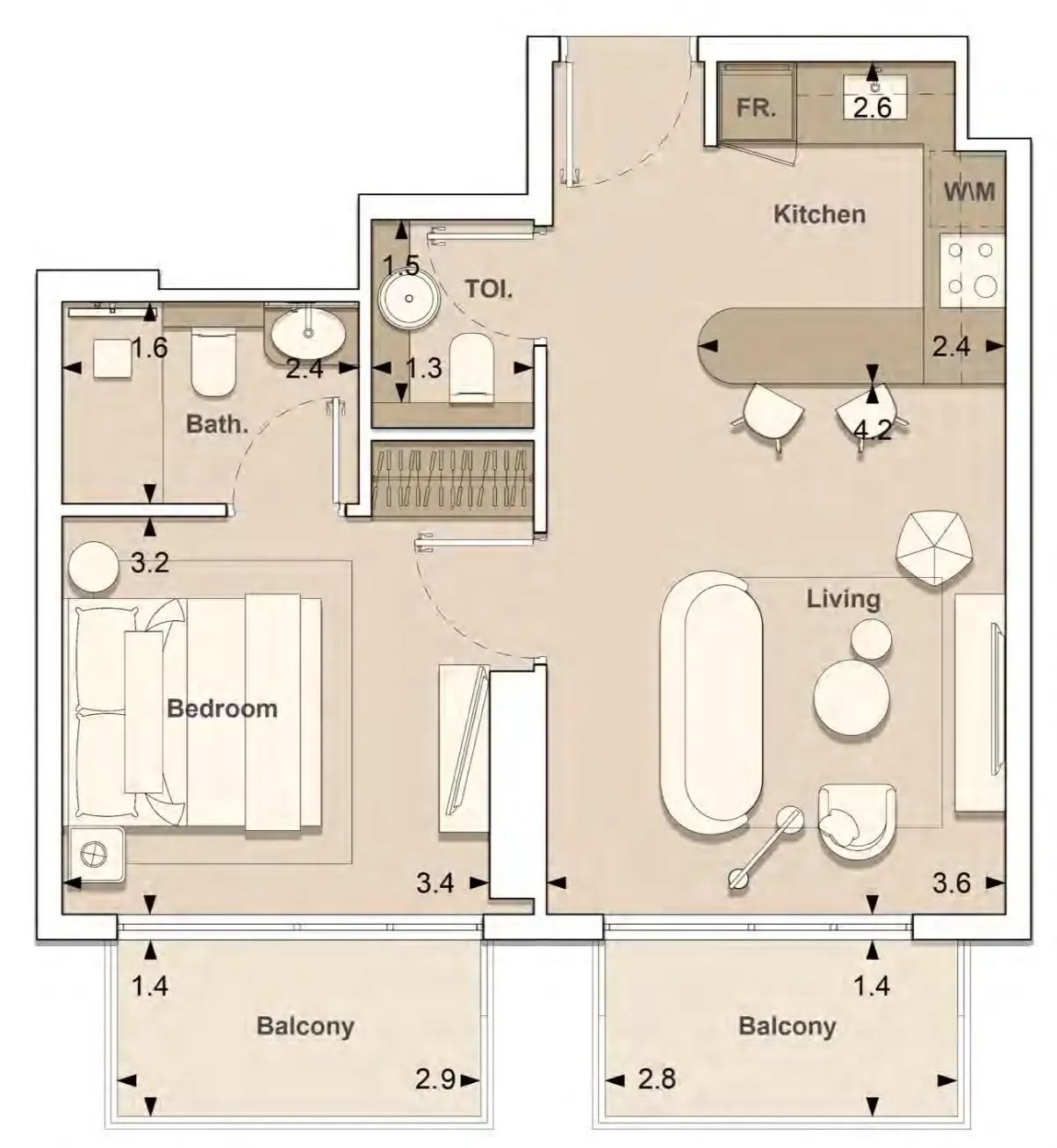 S and S Lume Residences floor plan