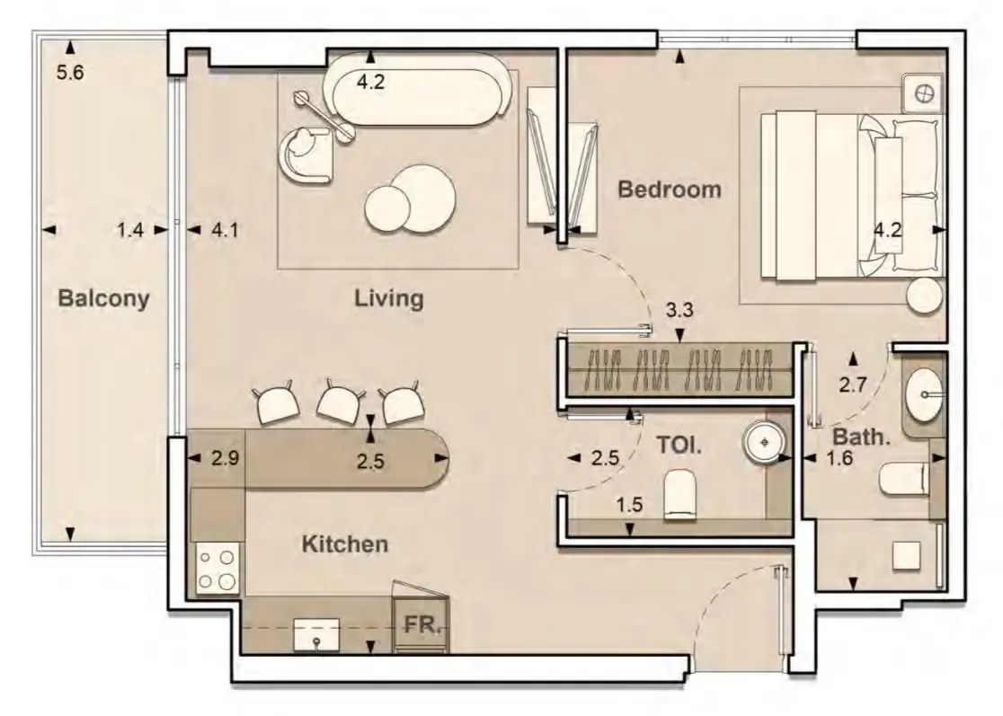 S and S Lume Residences floor plan