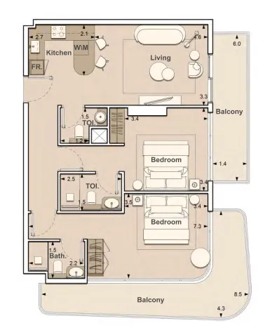 S and S Lume Residences floor plan