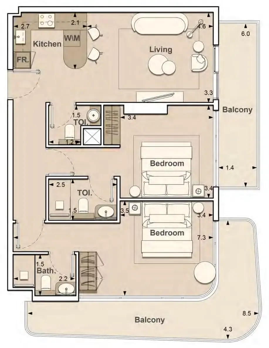 S and S Lume Residences floor plan