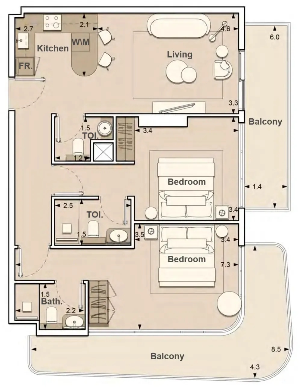 S and S Lume Residences floor plan