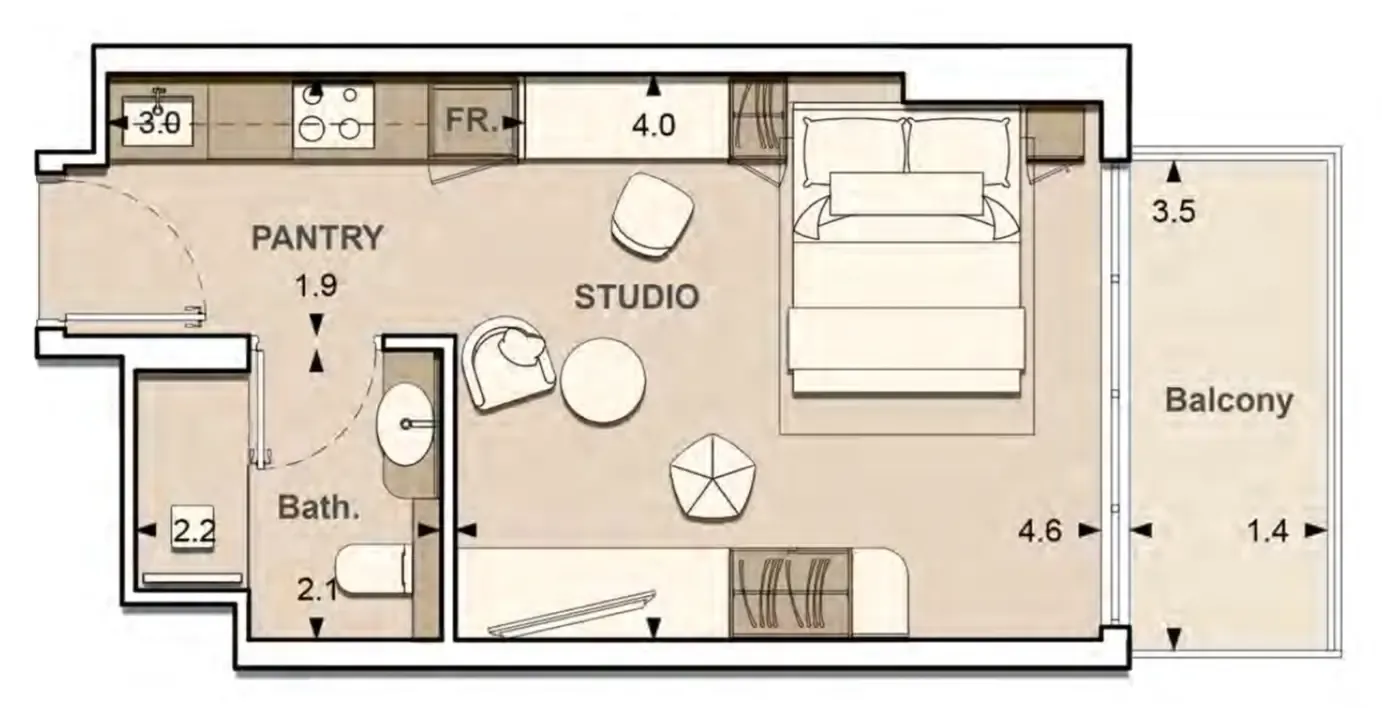 S and S Lume Residences floor plan