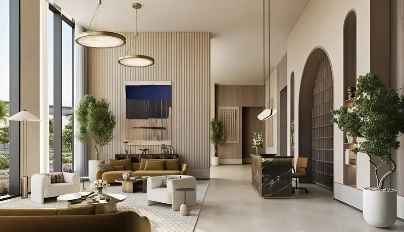 Lobby at Lyvia By Palace in Green Gate at Dubai Creek Harbour Dubai